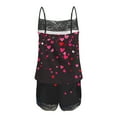 thumbnail image 5 of Censtreet Womens Pajama Sets Soft Sleepwear 2 Piece Cami Shorts Set Heart Printed Pj Nightwear, 5 of 5