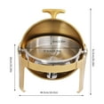 thumbnail image 3 of 9L Round Chafing Dish Buffet Warmer 201 Stainless Steel with Fuel Holder, 3 of 14