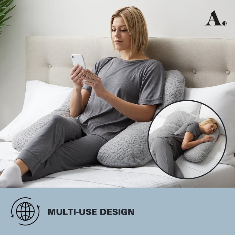 Free Shipping! Allswell Gray Wrap-Around Oversized Pillow Multi