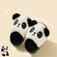 thumbnail image 2 of WZEIIOT Toddler Kids Girls Slippers Cute Cartoon Panda Desgin Winter Warm Bedroom Home Shoes Cozy Indoor Soft Lined Booties Fuzzy Footwears With Heel Cover Us Size:8, 2 of 4