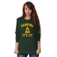 thumbnail image 4 of Camping Its Lit Pun Outdoors Nature Long Sleeve TShirt Men Women Brisco Brands 2X, 4 of 6