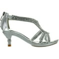 thumbnail image 2 of Forever Glamour-36K Little Girls Rhinestone Heel Platform Pageant Dress Sandals, 2 of 4