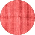 thumbnail image 1 of Ahgly Company Machine Washable Indoor Round Abstract Red Modern Area Rugs, 7' Round, 1 of 4