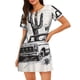thumbnail image 1 of Easygdp Vintage Cactus Pickup Camisón de manga corta para mujer, informal, estampado, 1 of 6