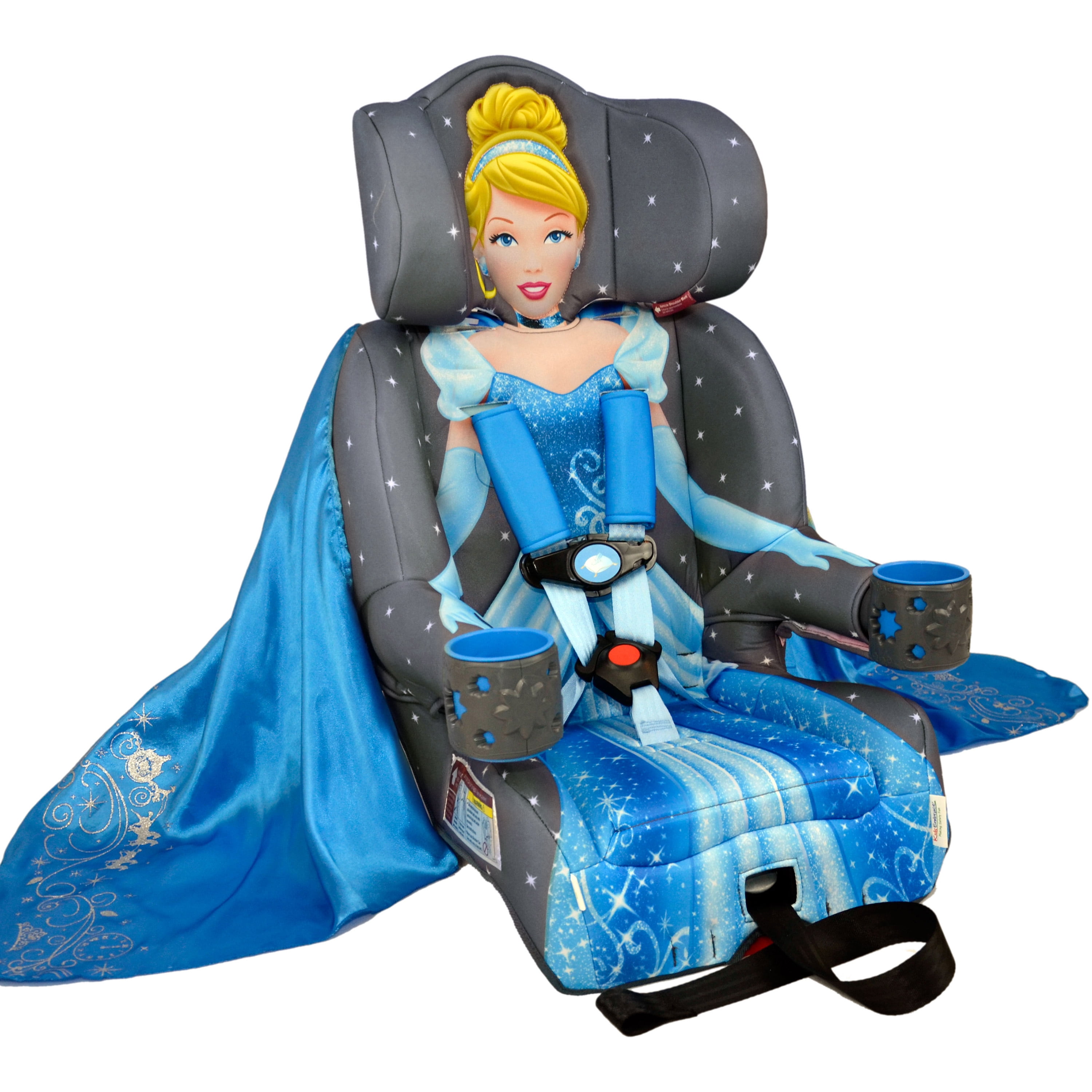 KidsEmbrace Disney Cinderella Platinum Harness Booster Car Seat Princess Design for Toddlers with Belts Walmart