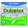 Dulcolax Comfort-Shaped Laxative Suppositories, Relief Constipation, 4Ct, 6-Pack