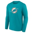 thumbnail image 2 of Men's Aqua Miami Dolphins Primary Team Logo Long Sleeve T-Shirt, 2 of 3