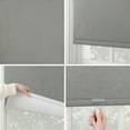 thumbnail image 3 of Sun Zero Everly Slub Texture 100% Blackout Cordless Roller Shade, 23"x72", Gray, 3 of 6