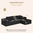 thumbnail image 3 of Costway 110.5” Modular Sectional Sofa with Deep Seats & Comfy Backrests, Comfy Armrests Black, 3 of 9