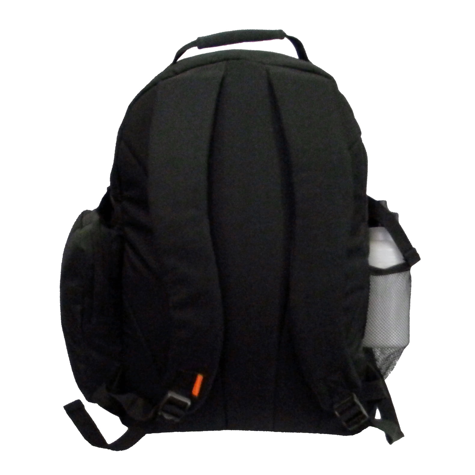 K-Cliffs Large Black 19" Backpack with Water Bottle, Black, Unisex, High School-Adult