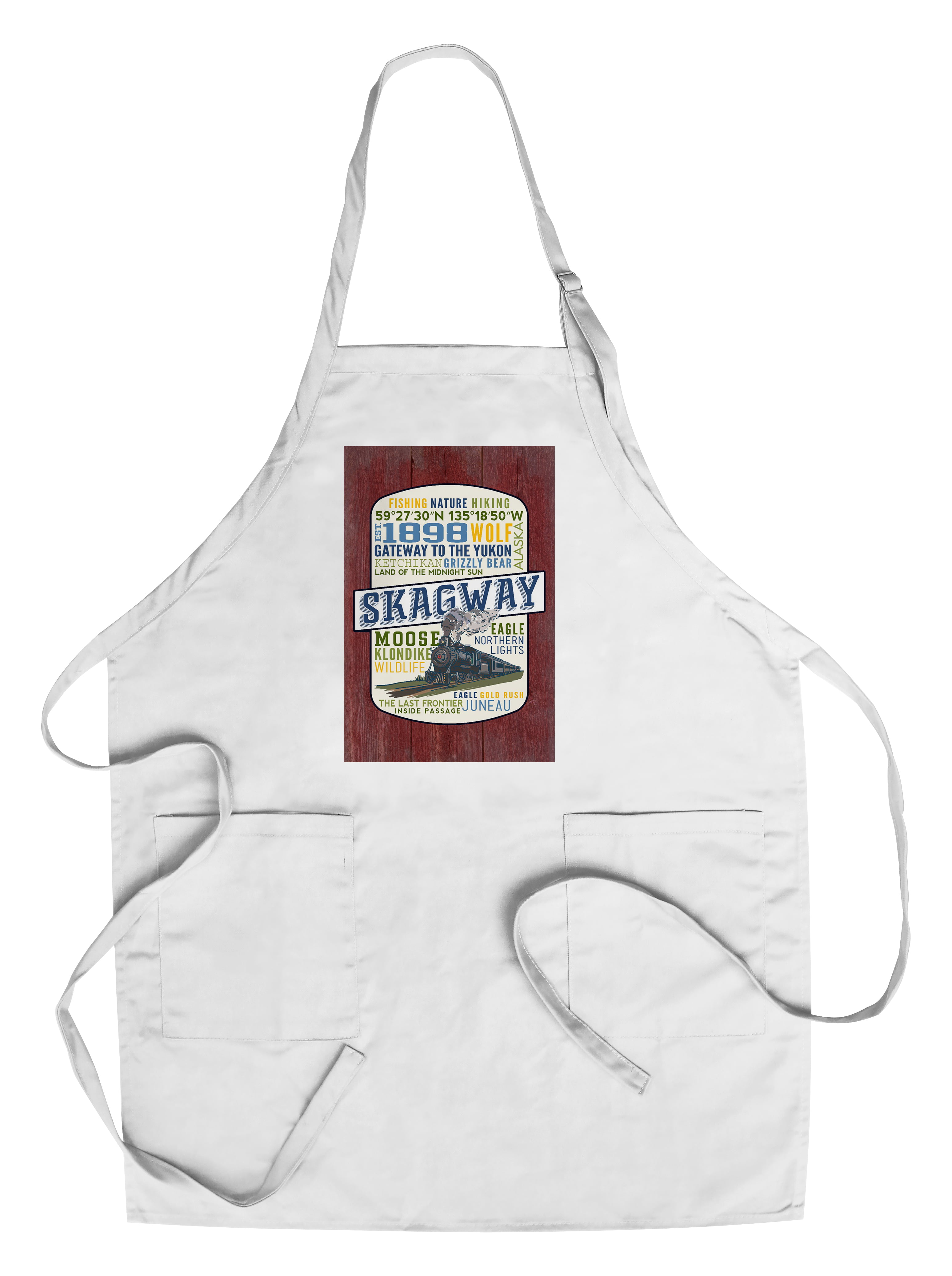 No Reorders ! Alaska Apron Full Size Apron with Colorful lettering LAST ONE ! 