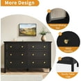 thumbnail image 3 of LYNSOM Black Dresser for Bedroom, Modern 6 Drawer Double Dresser with Deep Drawer and Metal Handle, Wood Dressers & Chests of Drawers for Hallway, Entryway, 3 of 16
