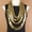 GOLD, variant on 6 Layers ColorfulChunky Wooden Bib Choker Necklace for Women Statement African Jewelry Multicolor Maroon Blue Fashion Collar Necklace