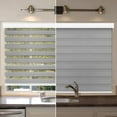 thumbnail image 4 of Biltek Zebra Cordless Window Blinds, Dual Layered Light Filtering Roller Shades, Easy Install Blinds, Indoor Home Decor, Pull-Down Shades for Windows, Light Control for Day & Night, Gray, 71"W X 72"H, 4 of 7