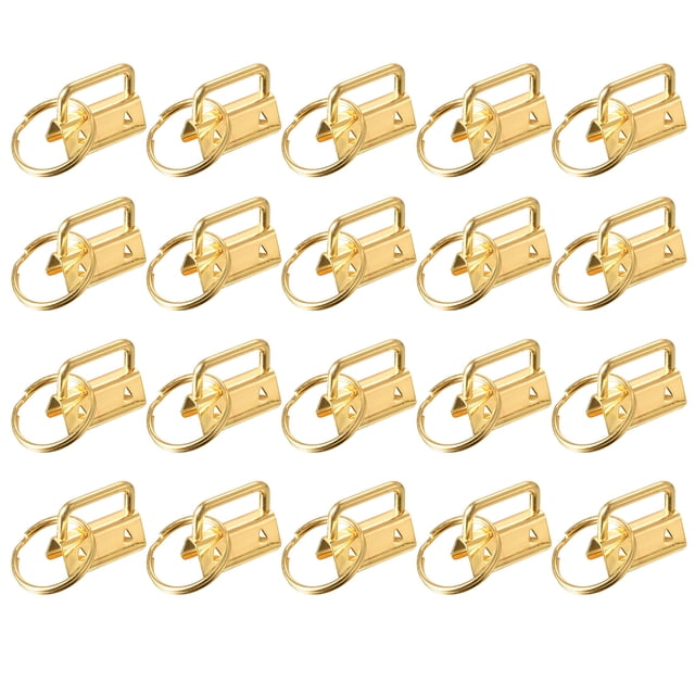 20uds Llavero Unique Bargains herraje con Anillo para Bolsa Correas pulseras cordones Dorado Oscuro
