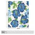 thumbnail image 2 of Blue Hibiscus Flowers Throw Blanket Gifts for Women 50"x60" Aloha Hawaiian Tropical Throw Blanket Ultra Soft Warm Fleece Blanket Novelty Unique Ideas Gifts Blankets Flannel Winter Blanket, 2 of 8