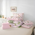 thumbnail image 5 of Feelyou Kawaii Farm Donkey Twin Bedding Sets 7-Piece, Farmhouse Animal Bedding Comforter Set, Girly Pink Cartoon Reversible Sheet Sets, Ultra Soft Bedroom Decor, 5 of 7