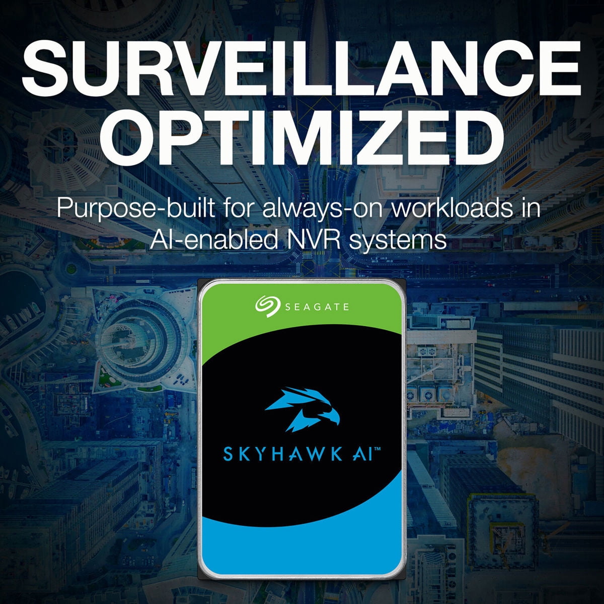 Seagate Skyhawk AI 24TB Video Internal Hard Drive HDD 3.5 Inch SATA 6Gb/s 512MB Cache 4pk