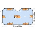 thumbnail image 2 of GZHJMY Car Front Windshield Sunshade UV Heat Protection, Foldable Auto Windshield Sun Visor for SUV Sedan Cute Corgi Sleeping, Car Sunscreen Blocks UV Rays Heat 51x27.5inch Keep Vehicle Cool, 2 of 5