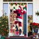 thumbnail image 4 of Cortina colgante de Papá Noel para ventanas, para fiestas navideñas en interiores y exteriores, puertas y paredes, 4 of 6