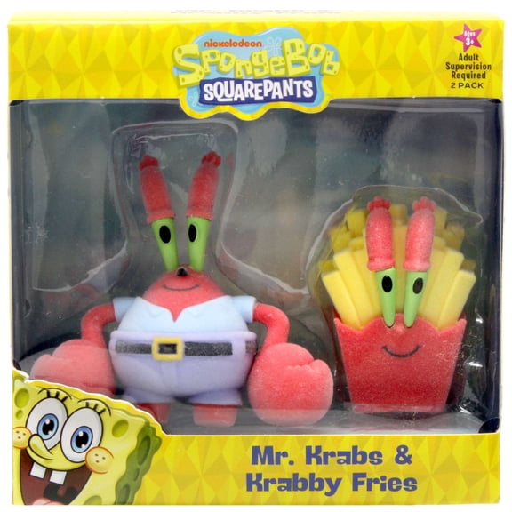Spongebob Squarepants Mr. Krabs & Krabby Fries Mini Figure 2-Pack [Flocked]