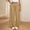 Khaki, variant on Liyamei Girls Casual Wide Leg Pants Elastic Waist Solid Color Trousers For Big Kids And Tweens Comfortable Everyday Bottoms Size 7-8 Years
