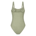 thumbnail image 5 of Womens One Piece Swimsuit,Solid Color Monokini Swimsuit With Adjustable Straps One Piece Bathing Suit for Beach Pool Versatile Fit,Swimsuits for Women,M, 5 of 5
