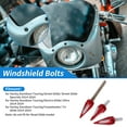 thumbnail image 2 of Tornillos para Parabrisas Unique Bargains para Harley Davidson Touring Street Glide/ Street Glide Specials 2014-2024 1 Tornillo Largo 2 Tornillos Cortos Aleación de Aluminio Rojo, 2 of 6