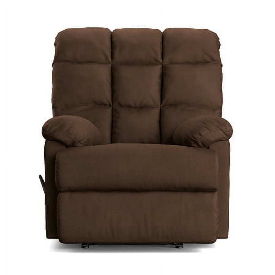 Homesvale Wall Hugger Recliner, Dark Brown Microfiber, For Living Room