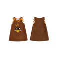 thumbnail image 2 of Cenuakty Thanksgiving Girls Overall Dress, Sleeveless Bows Turkey/Bread A-line Dress, 2 of 9