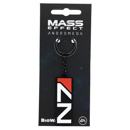 Mass Effect N7 Black Rubber Keychain