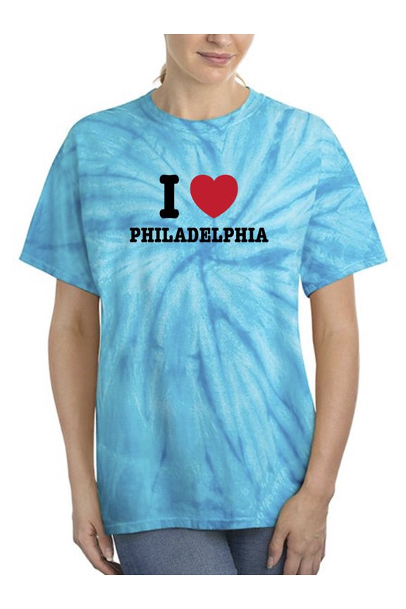 I Love Philadelphia Tie-Dye Cyclone Women -Smartprints Designs, Female Large
