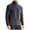 Dark Gray, variant on GigrtiJin Mens Quarter Zip Sweatshirt Stand Collar Long Sleeved Pullover Top Casual Solid Color Comfy Sweatshirts