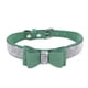 thumbnail image 1 of Methold Decoración para mascotas Cachorro Perro Gato Collar ajustable prop Correa Hebilla Rhinestone PULeather Suministros para perros verde oscuro XXS, 1 of 5