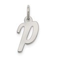thumbnail image 1 of Pendentif Charme Collier Monogramme Initiale Lettre P en Argent Sterling 925, 1 of 6