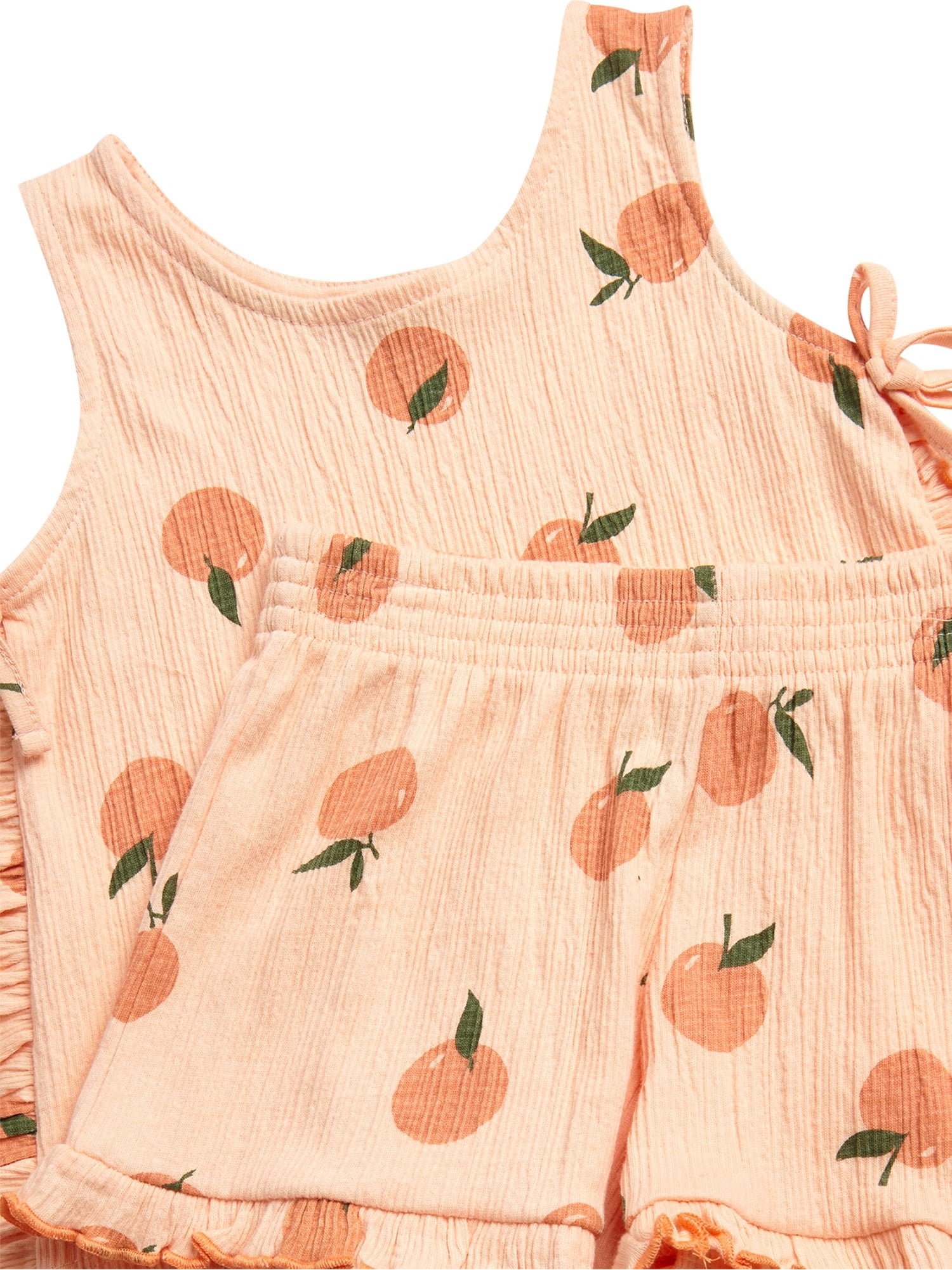 Jessica Simpson Toddler Girls' Ruffle Tank Top and Shorts Set, 2-Piece, Sizes 12M-24M