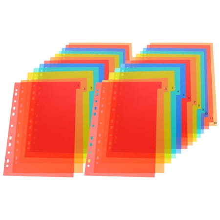 BESTYASH 2Sets Versatile Index Page Paper Dividers with Tabs for Binder Notebook and Lever Arch Files