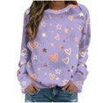 thumbnail image 2 of RKSTN Blouses pour Femmes, Chandail en Molleton Imprimé de la Saint-Valentin, Épaule à Manches Longues, Col Rond, Blouses Habillées Décontractées, 2 of 4