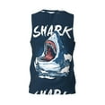thumbnail image 3 of Easygdp Shark Men's Mesh Basketball Jersey Quick Drying Sleeveless Shirts Fitted Muscle Tank Tops Sport Round Neck T-Shirt - Large, 3 of 9