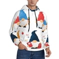 thumbnail image 2 of Wukai School Cute Gnomes Print Men Hoodies Fleece Sweatshirts Long Sleeve Sweaters Pullover Fall Outfits Winter Clothes-4X-Large, 2 of 7