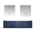 thumbnail image 2 of Navy Blue Double Bath Vanity 72 In. W X 22 D With 30 Led Mirrors - Two Expansive Cabinet Areas, 2 Drawers & Open Shelf, Fully Assembled Roomy Cabinets, Shelf For Sufficient Storage,, 2 of 4
