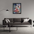 thumbnail image 3 of Stephen Chambers 19x24 Black Modern Wood Framed Wall Art Titled - Graffiti Les Paul, 3 of 6