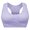 Purple, variant on FANNYC Women's Seamless Cross Front Side Buckle Lace Sports Bras Workout Gym Activewear Bra With Removeable Pads