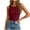 Wine, variant on idosla Women Polka Dot Tank Tops Sleeveless Crew Neck Print Basic Casual Slim Fit T Shirt Y2k Trendy Going Out Top (White, S)