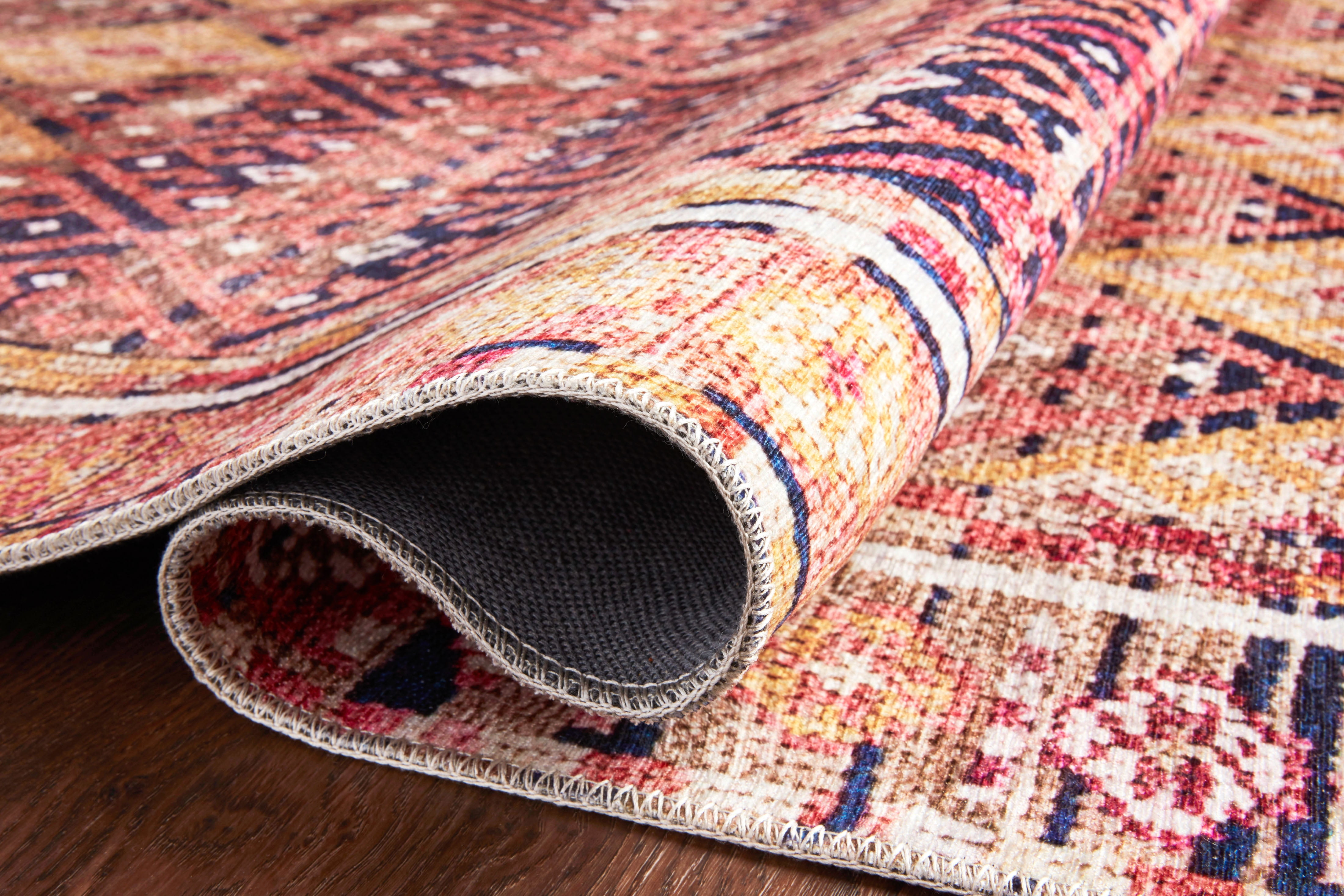 Loloi Layla LAY-15 Printed Magenta / Multi Area rug 2'-6" x 12'-0"