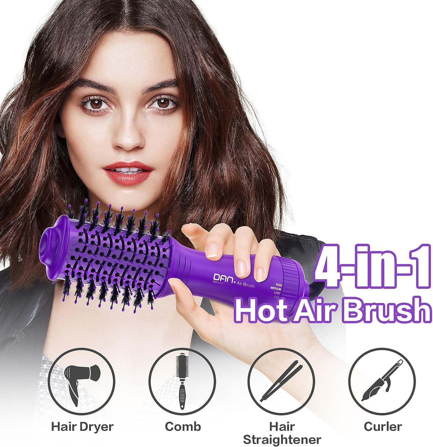 Hot Air Brush Techno In Hair Straightener DAN Technology In Hair