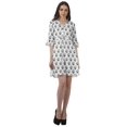 thumbnail image 2 of Moomaya Womens Poly Crepe Shirt Dress Printed Ruffle Sleeves Casual Summer Wear, 2 of 4