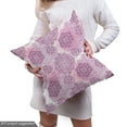 thumbnail image 4 of Ambesonne Mandala Fabric by the Yard Upholstery, Persian Medallion Ornaments, 2 Yards, Pale Pink Purple White, 4 of 4