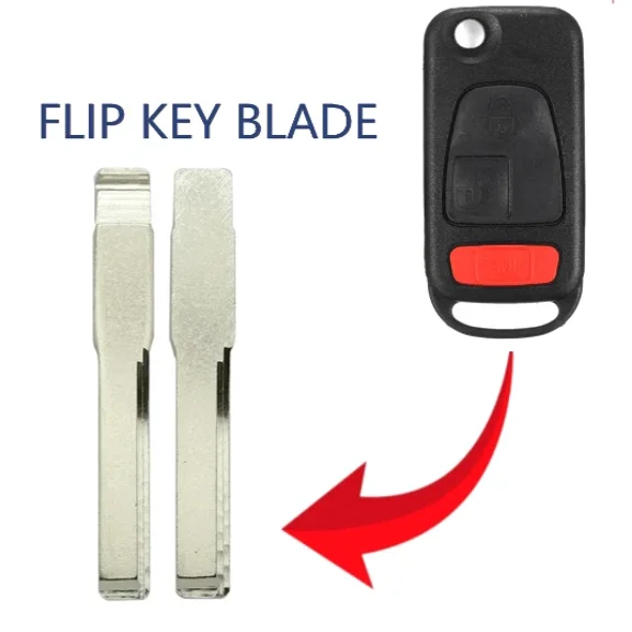 set of 2 Mercedes Benz Dodge Chrysler 1998 - 2012 Flip Key Blade HU64