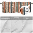 thumbnail image 6 of Rod Pocket Window Valances Retro Bohemian Art Short Kitchen Curtains Abstract Geometric Patterns Window Treatment Drapes for Bedroom Bathroom Living Room 54x18In,1 Panel, 6 of 9